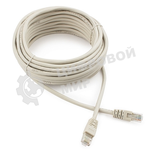 Патч-корд UTP Cablexpert PP6U-10M cat.6, 10м, литой, многожильный, серый