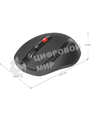 Мышь беспроводная Defender Ultra MM-315 черный, 1600 dpi, радиоканал, USB, кнопки - 6