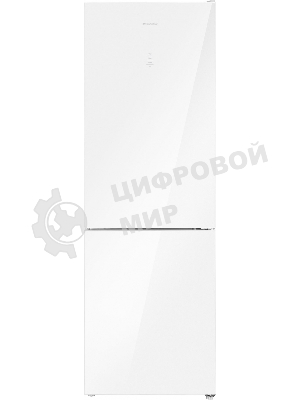 Холодильник Maunfeld MFF185NFW белый глянц. двухкамерный 211/104л морозилка снизу, No Frost