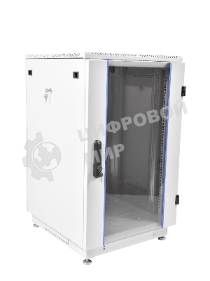 Шкаф коммутационный ЦМО ШТК-М-18.6.6-1ААА 18U 600x600 мм пер. дв. стекл задн. дв. стал. лист 2 бок. пан. направл. под закл. гайки 270 кг серый