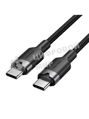Кабель Vention USB 2.0 CM/CM - 1м. черный 3А PD60W