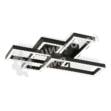 Потолочный светодиодный светильник Ambrella light FA1002/2+2 BK черный 65W 3000K-6400K 550*453*130 (ПДУ ИК)
