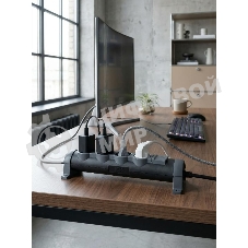 Удлинитель У04К 4 места 2P+PE 1,5м 3х1,5мм2 16А USB A+C 20Вт черный COMFORT