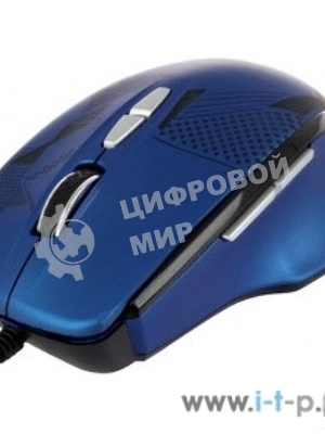 Мышь проводная Qumo Office Enigma M59 синий, 2400 dpi, USB, кнопки - 7