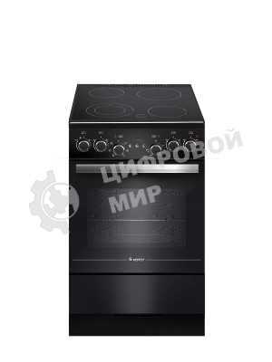 Плита электрическая Gefest ЭП Н Д 5560-03 0057 черный, конфорок 4 электрических, духовка 55 л, 50 см x 85 см x 58.5 см