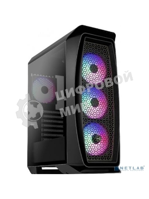Компьютерный корпус Aerocool / Formula Aero One Frost-G-BK-v1 черный без БП ATX 4x120mm 2xUSB3.0 audio