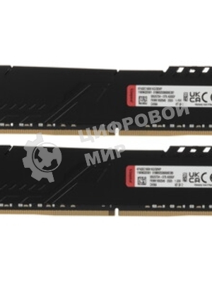 Оперативная память Kingston Fury Beast, DDR4, 32GB (1x32GB), 3200MHz, CL16, DIMM, с радиатором, черный