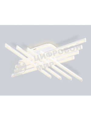 Потолочный светодиодный светильник Ambrella light FL6261 WH белый 130W 3000K-6400K 810*810*130 (ПДУ ИК)
