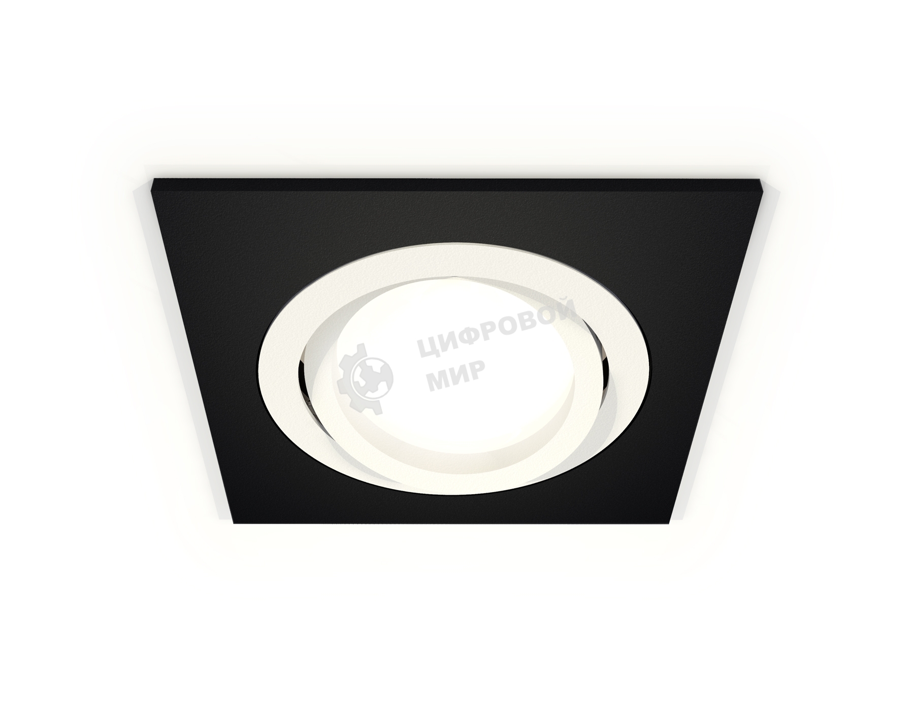 Комплект встраиваемого поворотного светильника Ambrella light XC7632080 SBK/SWH черный песок/белый песок MR16 GU5.3 (C7632, N7001)