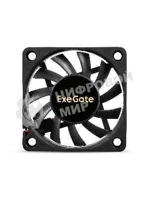 Вентилятор 12В DC ExeGate ExtraSilent ES06010B2P (60x60x10 мм, 2-Ball (двойной шарикоподшипник), 2pin, 2000RPM, 16dBA)
