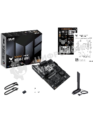 Материнская плата ASUS TUF Gaming B850-E WiFi, AM5, AMD B850, 4xDDR5, 4xSATA, 3xM.2, 1xPCIe 5.0 x16, 1xPCIe 4.0 x16, 1xPCIe x1, DisplayPort, HDMI, 1x2.5Gb LAN, USB Type-C, 3x3.5 мм, 7.1, ATX