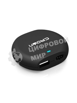 Зарядное устройство для ноутбука CROWN USB CMLC-3294 черный (Автомобильное 12V, 90W 15-20V, порт USB 5V 2.1A)