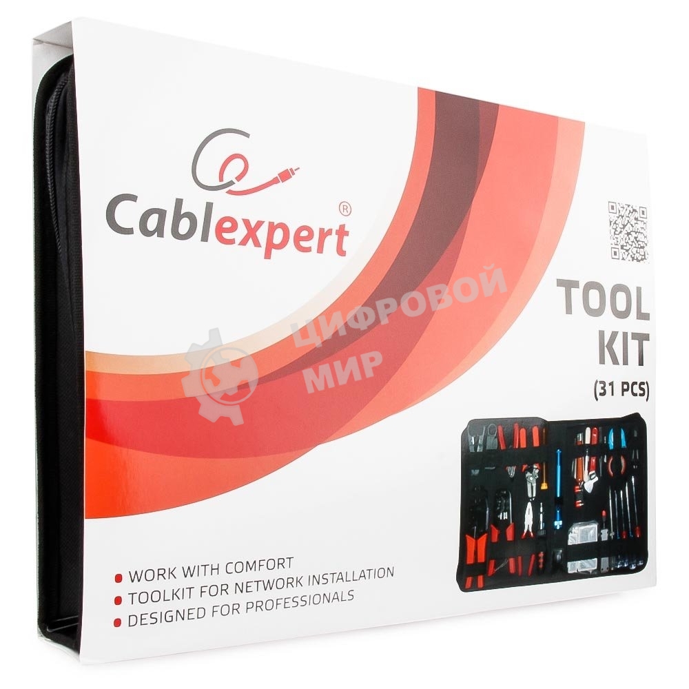 Набор инструментов Gembird TK-NETWORK, 31 предмет, ret