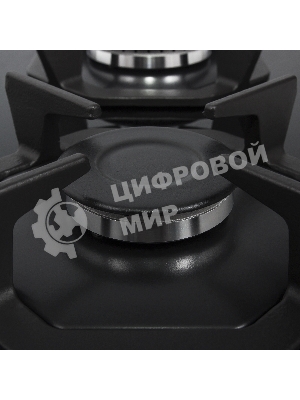 Газовая варочная панель Maunfeld EGHG.64.2CB/G, 4 конфорки, закаленное стекло, черный
