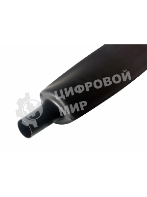 Термоусаживаемая трубка Rexant 50,0/25,0 мм, черная, упаковка 10 шт. по 1 м