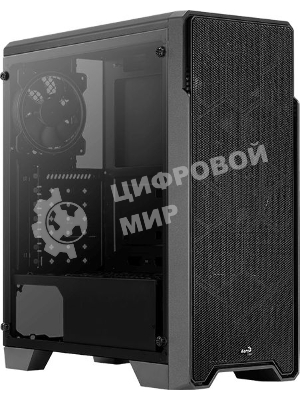 Компьютерный корпус Aerocool/Formula Ore Saturn FRGb-G-BK-v1 (2xUSB, 2xAudio, 0.5 мм,3x120 мм FAN, прозрачная стенка-закаленное стекло, ATX,