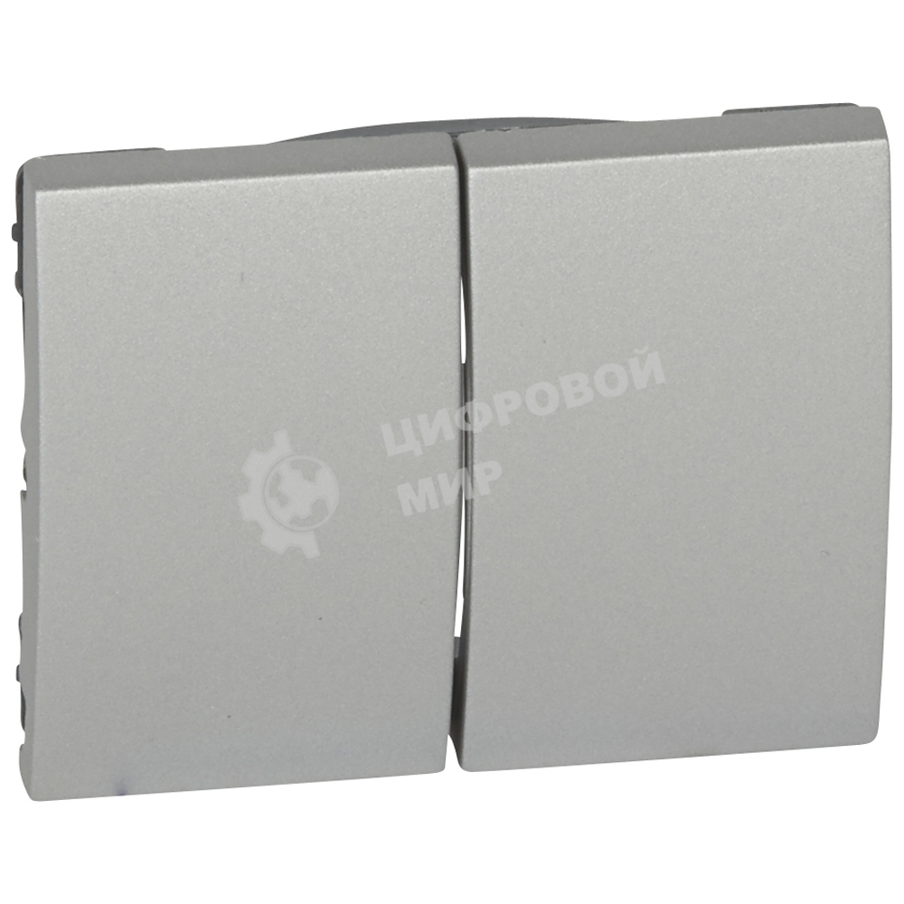 Лиц. панель д/дв. выкл., aluminium