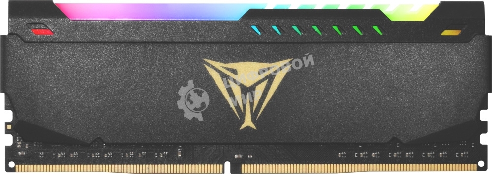 Оперативная память Patriot Viper Steel, DDR4, 32GB (1x32GB), 3200MHz, CL18, DIMM, с радиатором, RGB, черный