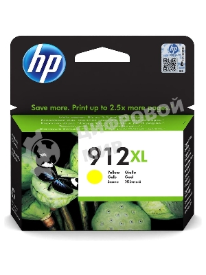 Картридж струйный HP 912XL 3YL83AE желтый увеличенной емкости (825 стр) для HP OfficeJet 801x, 802x
