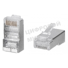 Коннектор WRline (WR-8P8C-5E-SH) FTP cat.5e RJ45 прозрачный (упак.: 100 шт)