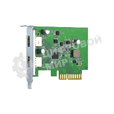 Карта расширения QNAP QXP-10G2U3A USB Dual Port Adapter, 2 x 10Gb/s USB 3.2 Gen 2, PCIe Gen3 x2