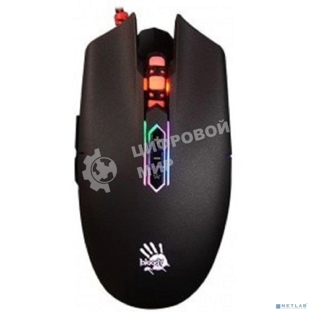 Мышь проводная A4Tech Bloody Q80 черный, 3200 dpi, USB, кнопки - 8