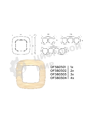 Рамка OMEGA Radian (Шампань Металл шлифованный) 3-ая OF580303