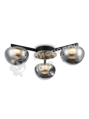Светильник Ambrella light LH12006/3 BK/GD/SM черный/золото/дымчатый 18W 3000K D640*170