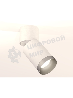 Комплект накладного поворотного светильника Ambrella light XM6312043 SWH/WH/MCH белый песок/белый/хром матовый MR16 GU5.3 (A2220, C6312, N6133)