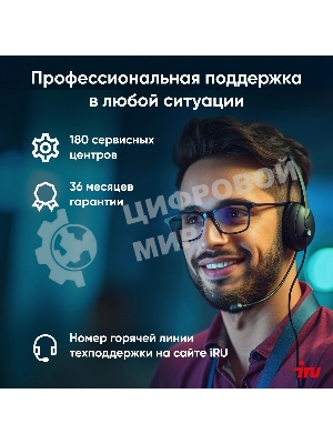 Компьютер IRU Planio 310H6SEV MT i3 12100 (3.3) 16Gb SSD 512Gb UHDG 730 FreeDOS GbitEth 400W черный (RUS) (2112845)