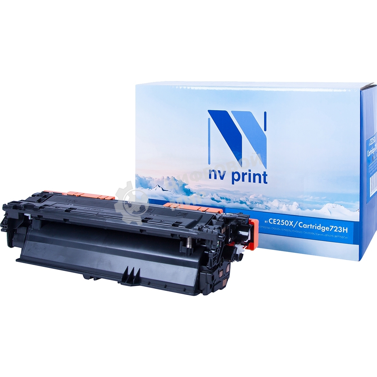 Картридж лазерный NVPrint совместимый HP CE250X черный для LJ Color CM3530/CP3525 (10500k)