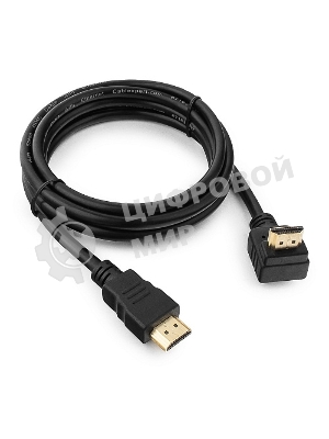 Кабель Cablexpert HDMI CC-HDMI490-6, 19M/19M, v2.0, медь, позол.разъемы, экран, угловой, 1.8м, черный, пакет