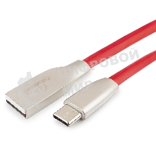 Кабель USB2.0 Cablexpert CC-G-USBC01R-1M, AM/Type-C, серия Gold, длина 1м, красный, блистер