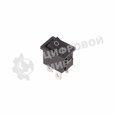 Выключатель клавишный Rexant 250V 6А (4с) ON-OFF черный Mini