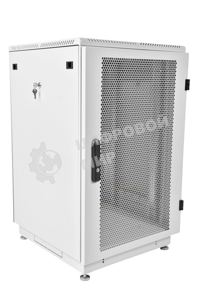 Шкаф телеком. напольный 18U (600x600) дверь перфорированная (ШТК-М-18.6.6-4ААА) (2 коробки)