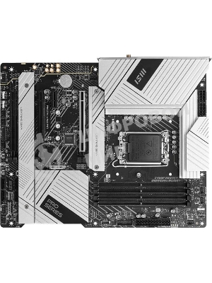 Материнская плата MSI PRO Z790-A MAX WIFI, LGA 1700, Intel Z790, 4xDDR5, 6xSATA, 4xM.2, 1xPCI-E 5.0 x16, 1xPCI-E 4.0 x16, 1xPCI-E 3.0 x16, 1xPCI-E x1, 1xHDMI, 1xDP, 1x2.5Gb LAN, 2xUSB-A 2.0, 2xUSB-A 3.2 Gen 1, 3xUSB-A 3.2 Gen 2, 1xUSB-C 3.2 Gen 2x2, 5x3.5мм, TOSLINK, 7.1, ATX