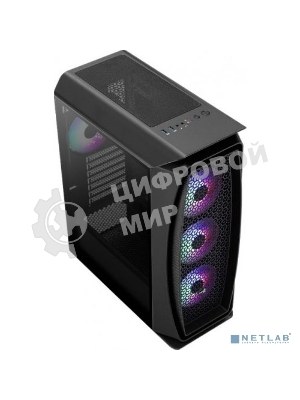 Компьютерный корпус Aerocool / Formula Aero One Frost-G-BK-v1 черный без БП ATX 4x120mm 2xUSB3.0 audio