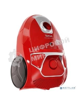 Пылесос Tefal TW3953EA красный/серебристый, 750/750 Вт, уборка сухая, пылесборник мешок 3 л