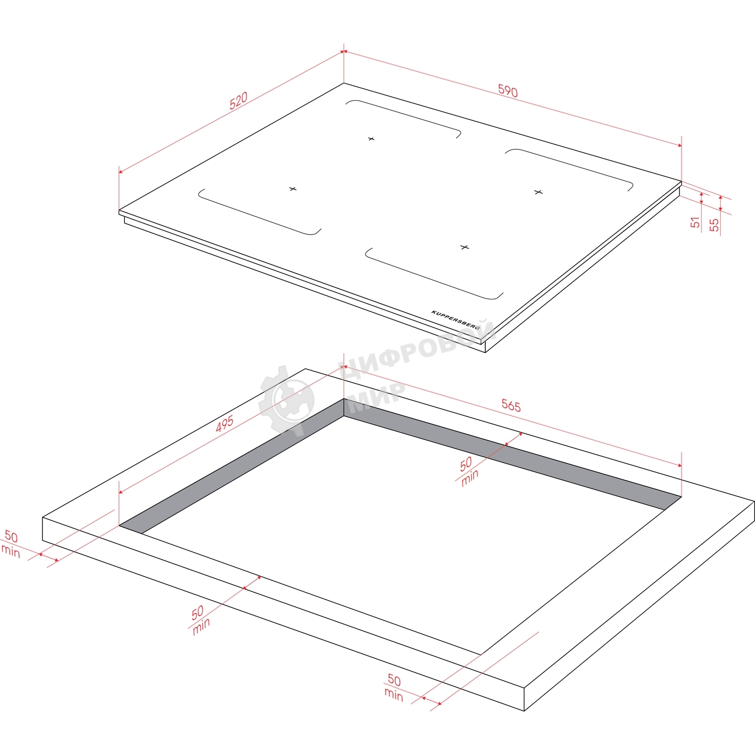Индукционная варочная панель Kuppersberg ICI 629