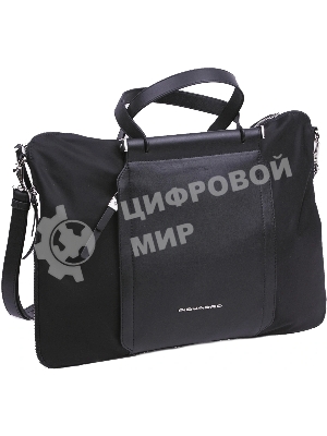 Деловая сумка женская Piquadro Lyra CA4021W92T/N с отделением для ноутбука черный ткань/натур.кожа