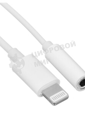 Кабель-переходник AUX Cablexpert CCA-LM3.5F-AL Lightning(M)/Jack3.5(F), алюминий+нейлон.оплётка, 0.15м, пакет