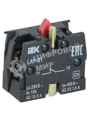 Блок контактный 1р для LAY5 IEK BDK11