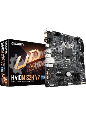 Материнская плата Gigabyte H410M S2H V2, LGA 1200, Intel H470, 2xDDR4, 4xSATA, 1xM.2, 1xPCIe 3.0 x16, 2xPCIe 3.0 x1, 1xDVI-D, 1xHDMI, 1xVGA, 1x 1Gb LAN, 2xUSB-A 3.2 Gen 1, 4xUSB-A 2.0, 3x3.5 мм, 7.1, Micro ATX