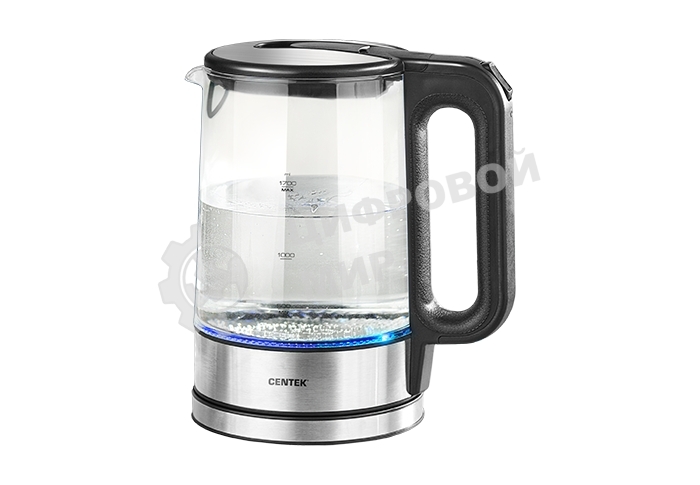 Чайник электрический Centek CT-0032 стекло 1.7л, 2200Вт, Внутр.LED подсветка, Быстрое кипячение, Фил