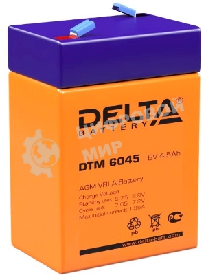 Батарея для ИБП Delta DTM 6045 (6V 4.5Ah)