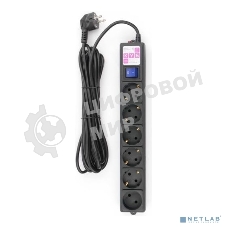 Сетевой фильтр PC черный 5 м 6 р 16А_SPG6-B5M