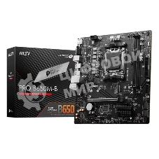 Материнская плата MSI PRO B650M-B, AM5, AMD B650, 2xDDR5, 4xSATA, 1xM.2, 1xPCI-E 4.0 x16, 1xPCI-E 4.0 x1, 1xHDMI, 1xVGA, 1x2.5Gb LAN, 2xUSB 2.0, 4xUSB 3.2 Gen 1, 3x3.5 мм, 7.1, Micro-ATX