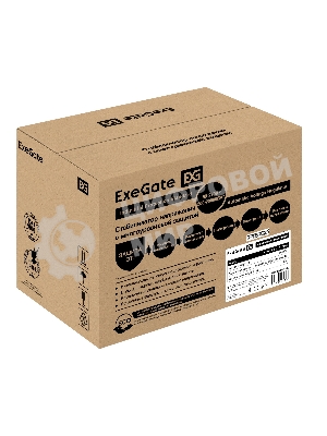 Стабилизатор напряжения ExeGate Expert Turbo AST-3000 (3000ВА, вход 80-260В, цветной дисплей, выход 220В±8%, КПД 98%, 5 уровней защиты, метал. корпус, 2*Schuko+клем.колодка, RTL)