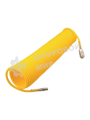 Шланг спиральный для компрессора Kranz с быстросъемным соединением, 15 м