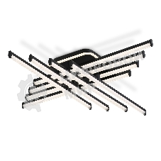 Потолочный светодиодный светильник Ambrella light FL6262 BK черный 130W 3000K-6400K 810*810*130 (ПДУ ИК)